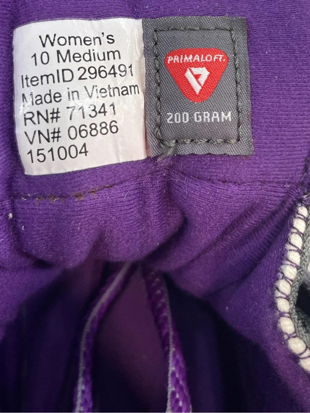 L.L. Bean Women's Tek 2.5 Primaloft 200 Gram Hiking Boot Sz 10 296491 purple